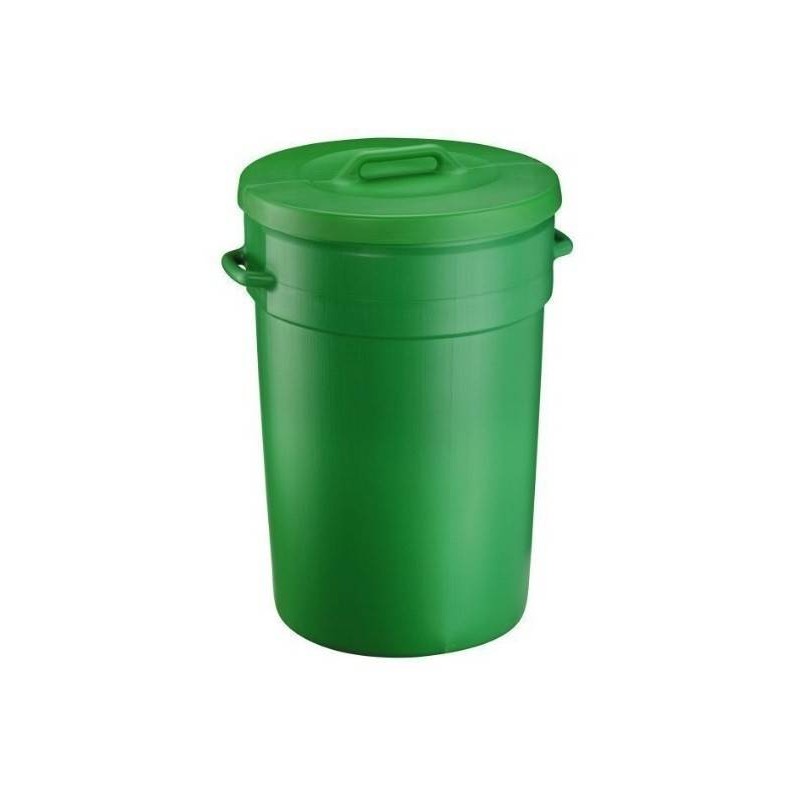 Buy Bidone contenitore per rifiuti multiuso ECHO VERDE 100 LT con coperchio 