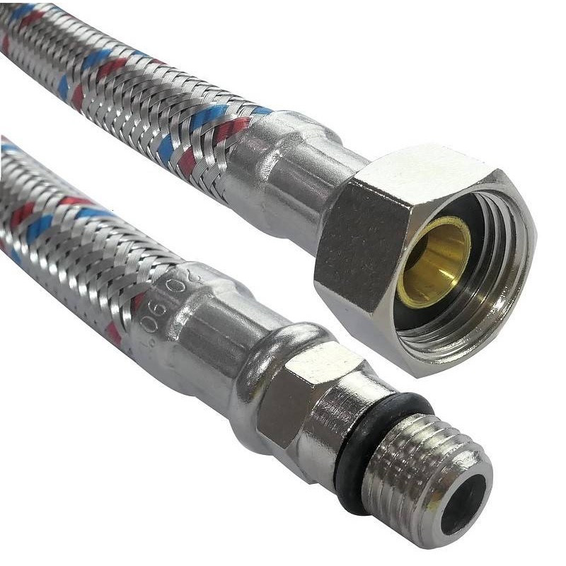 Buy Tubo flessibile acciaio inox attacco F 3/8" x M10 lunghezza 25cm per il collegamento rubinetto miscelatore 