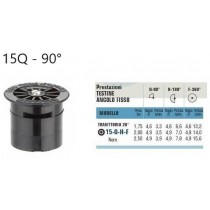 Testina irrigatore a scomparsa ad angolo fisso 15Q - 90° raggio 4,6mt HUNTER - Testina ad angolo fisso 15Q - 90° HUNTER: Le tes