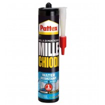 Mastice adesivo di montaggio esterni e interni MILLECHIODI Water Resistant 450g PATTEX - L'adesivo di montaggio della gamma Pat
