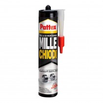 Mastice adesivo di montaggio MILLECHIODI TRASPARENTE 310g PATTEX  - 
La colla potente è trasparente una volta asciugata – per ga