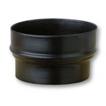 Riduzione smaltata VARIATE per rosoni tubi stufa 12M - 8F - Nero opaco   - 