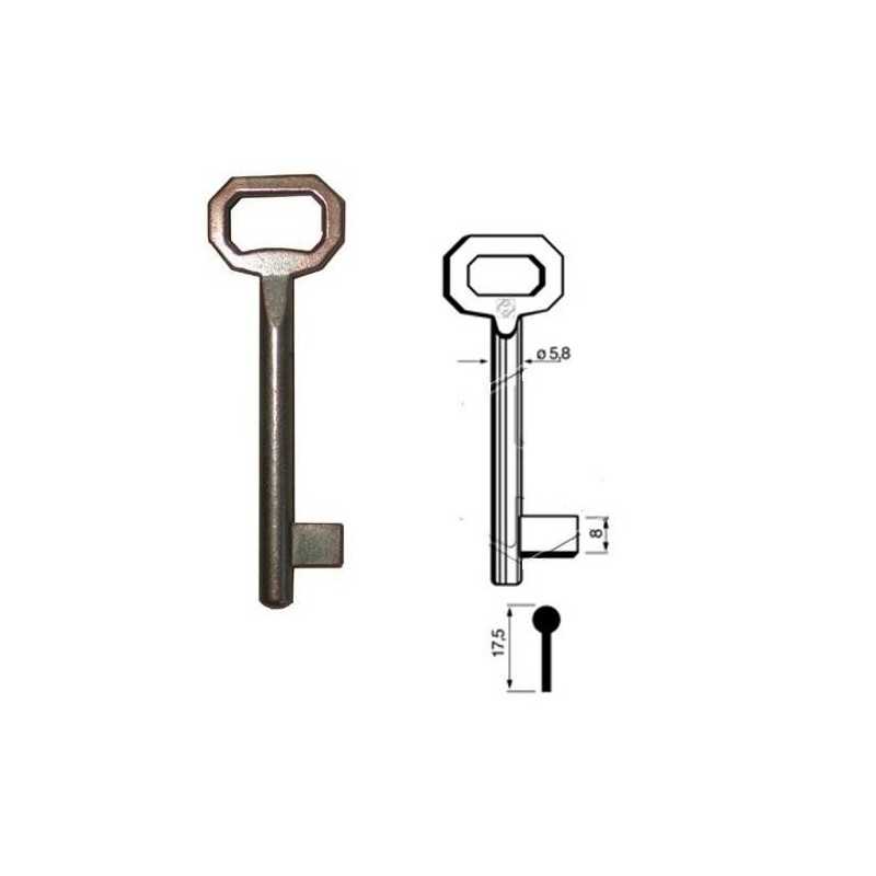 Chiave patent passepartout UNIVERSALE 5012 Bronzata - 