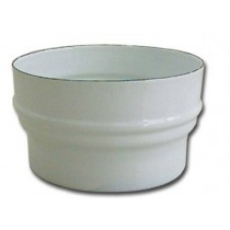 Riduzione smaltata VARIATE per rosoni tubi stufa 12M - 10F - Bianco   - 