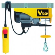 Paranco elevatore montacarichi elettrico VIGOR-200 max. kg 400 VIGOR  - Paranco elettrico 200:
motore 220 volt. 750 watt.
cavo a