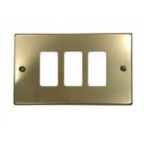 Placca alluminio Tipo MAGIC bronzo 3 fori - Placca a 3 moduli Bticino serie Magic bronzata modello con viti in metallo Utilizz
