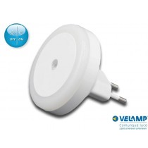 Luce notturna punto luce LED con sensore crepuscolare Velamp VELAMP - Punto luce LED con sensore crepuscolare. IP20. 6000K. 6 L