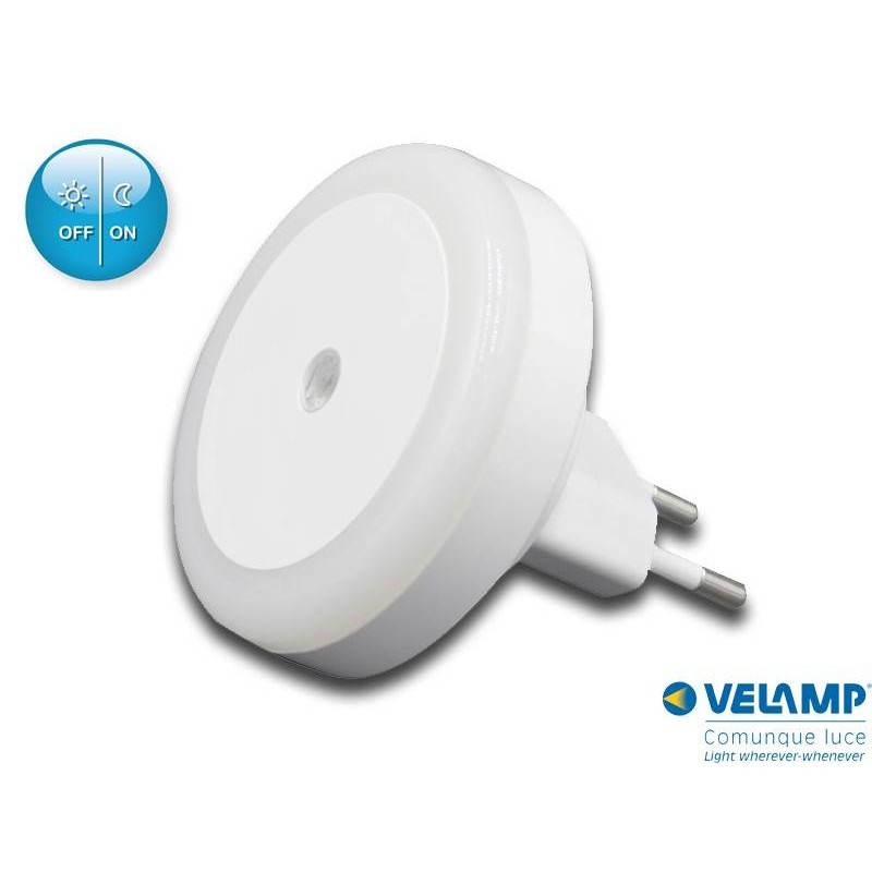 Buy Luce notturna punto luce LED con sensore crepuscolare Velamp 