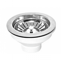 Piletta basket per lavelli INOX Ø 90 mm - Piletta in polipropilene per lavelli INOX con foro Ø 90 Senza troppo pieno Tappo ino