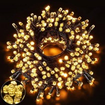 Festone luminoso luci natale 100 led BIANCO CALDO lunghezza cavo 7 metri 8 modalità luce GIOCOPLAST - Minilucciole da 100 led B