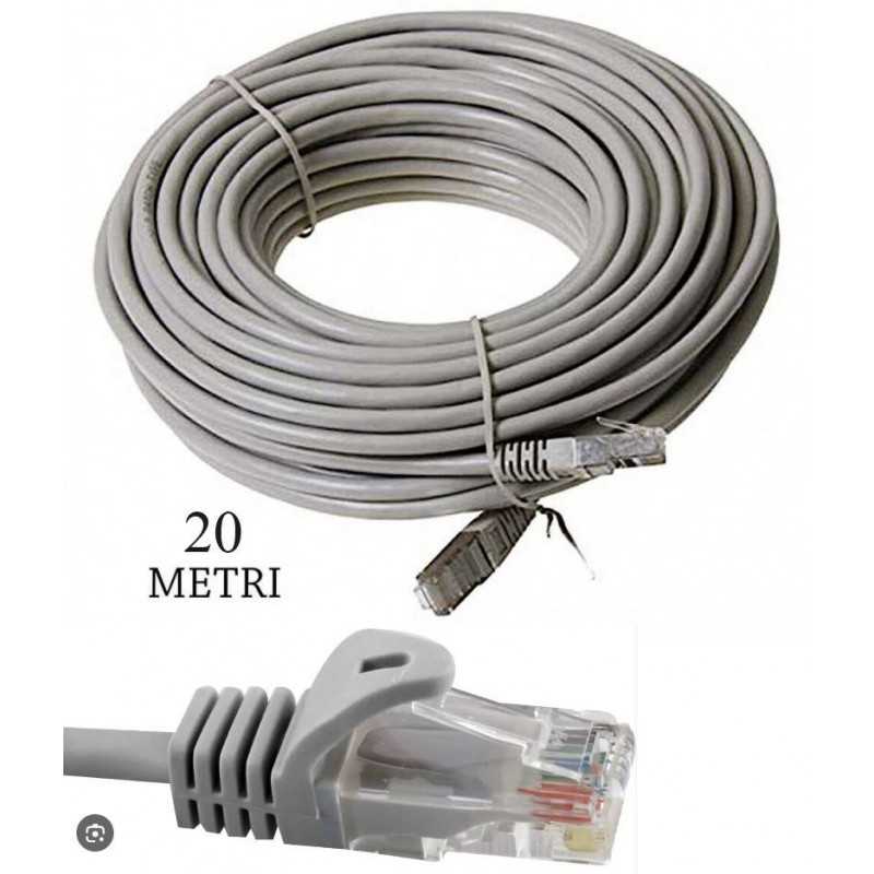 Buy Cavo prolunga LAN UTP plug RJ45/RJ45 Grigio 20 metri 