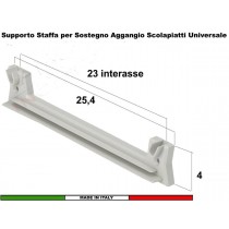 Supporto staffa per sostegno aggancio scolapiatti universale 4 pezzi   - 