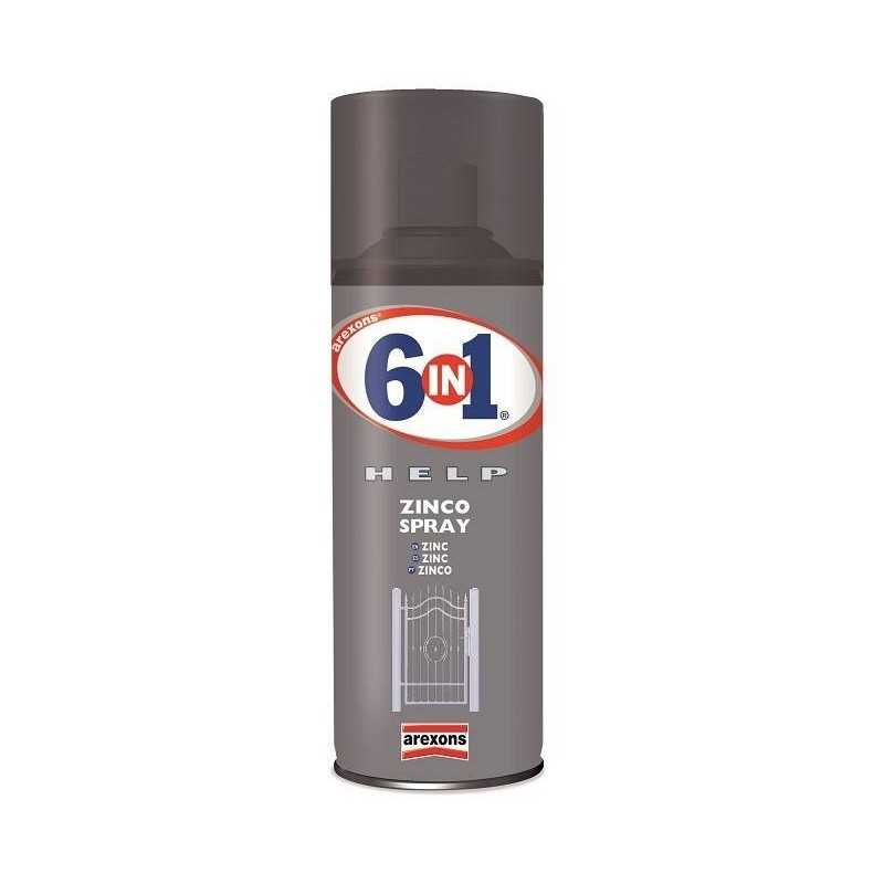 Zinco spray 6in1 Help 400ml AREXONS - Zincante spray previene la formazione di ossidazioni su materiali ferrosi. Prodotto a bas