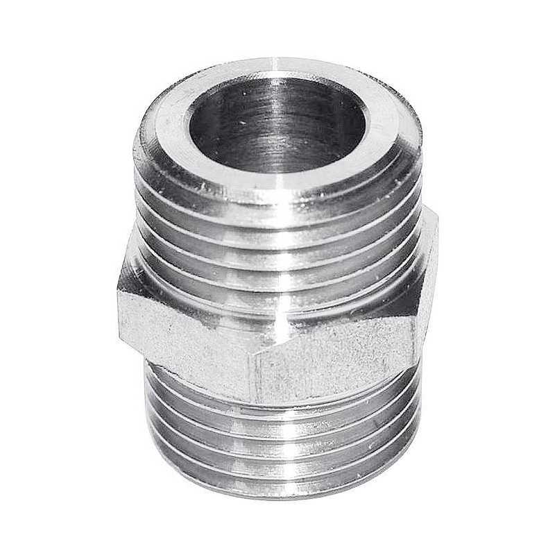 Buy Nipplo doppio in acciaio zincato per tubi flessibili in acciaio inox 1" 