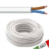 Cavo elettrico bipolare in PVC filo in rame 2x1,0 Bianco POLY POOL S.P.A. - Realizzato in materiale conduttivo in rame stagnat