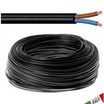 CAVO ELETTRICO NERO 2x1 - 