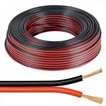 CAVO ELETTRICO PIATTINA ROSSO-NERA 2x0,50 - 