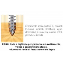 Viti panel-vit zincate TSP - 6x40 - per legno e truciolare MUSTAD - ✅ Vite universale lubrificata adatta per l’avvitamento senz