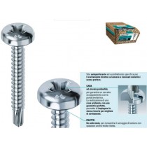 Vite autoperforante ed autofilettante DRILLEX® testa cilindrica a croce - 3,5x19 - per lamiere, profilati metallici e PVC MUSTAD
