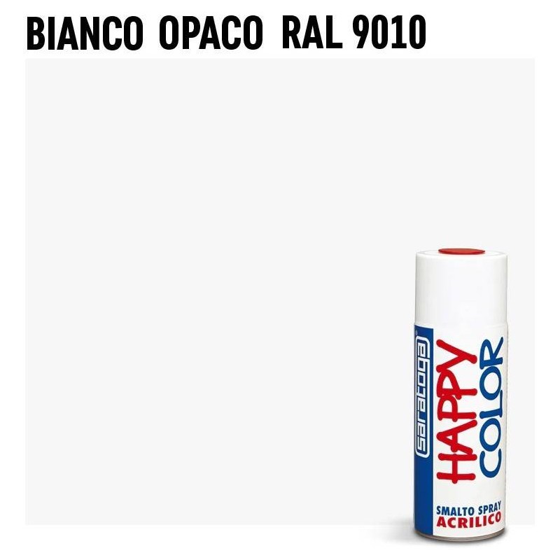 Buy Vernice spray brillante a rapida essicazione 400 ml per superfici metalliche, vetro, porcellana, legno RAL-9010 Bianco opaco