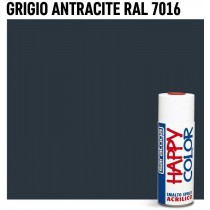 Vernice spray brillante a rapida essicazione 400 ml per superfici metalliche, vetro, porcellana, legno RAL-7016 Grigio antracite