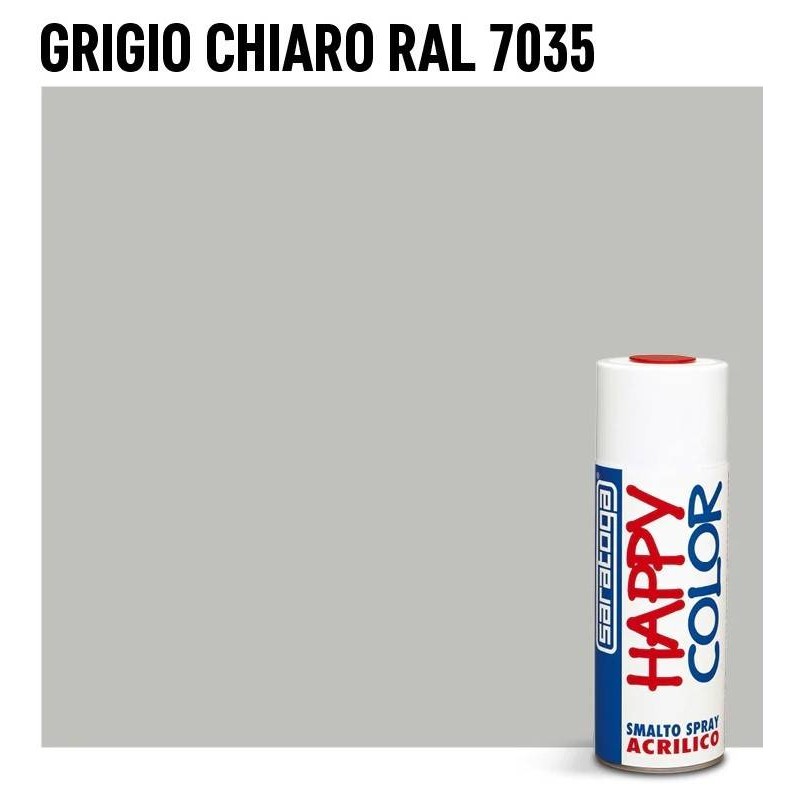 Buy Vernice spray brillante a rapida essicazione 400 ml per superfici metalliche, vetro, porcellana, legno RAL-7035 Grigio chiar