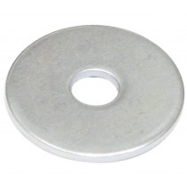 Rondella piatta in ferro zincato larga Ø 12x40mm per fissaggio viti e bulloni - Rondella piatta in ferro zincato larga. UNI 65