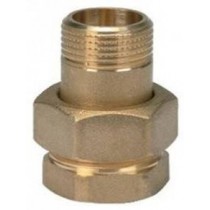 Bocchettone in ottone dritto in 3 pezzi attacco maschio-femmina 1/2" per collegamenti idrici EFFEBI - ✅ Realizzato in ottone gi