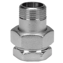 Bocchettone in ottone nichelato dritto in 3 pezzi TOF Link attacco maschio-femmina 1/2" per collegamenti idrici EFFEBI  - ✅ Real