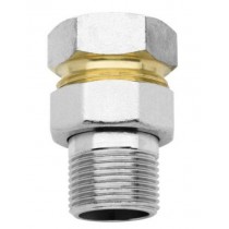 Bocchettone in ottone nichelato dritto in 3 pezzi attacco maschio-femmina 2" per gas, aria, acqua potabile, idrocarburi RBM  - ✅