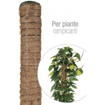 Tutore bastone muschiato con fibra di cocco per piante rampicanti Ø 5 cm, altezza 120 cm   - ✅ Bastone muschiato ricoperto in fi