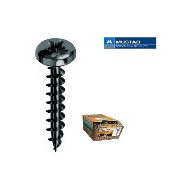 Buy Viti panel-vit Neroplus® testa cilindrica - 4x20 - per il fissaggio di elementi di ferramenta per infissi e per mobili 