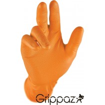 Buy Guanti monouso usa-getta in nitrile arancione Grippaz 50 pezzi, Taglia L/9 