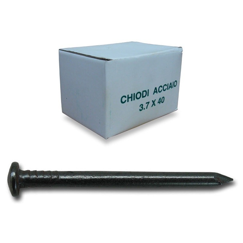 Buy Chiodi in acciaio brunito a testa bombata 3,5x40 1,0 kg 
