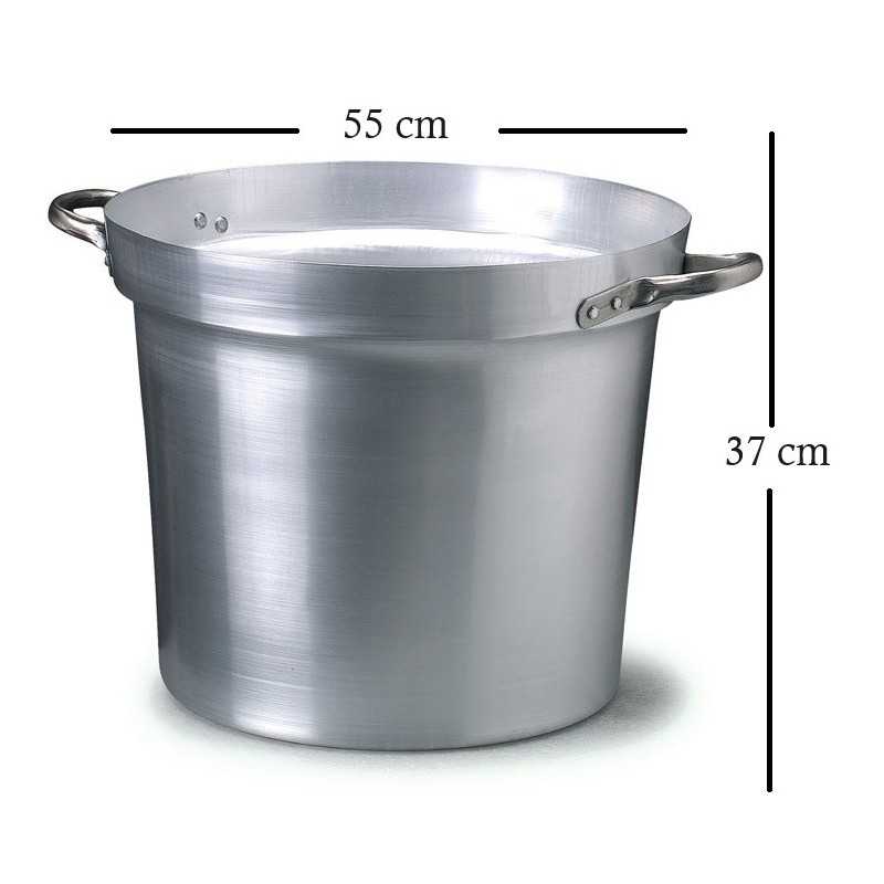 Buy Pentola in alluminio con manici in acciaio Inox 64 litri per salsa pomodoro 