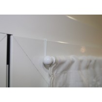 Supporto reggitenda per infissi in alluminio - colore Argentato - ✅ Adatto a serramenti in alluminio di spessore 5 mm ✅ Facile