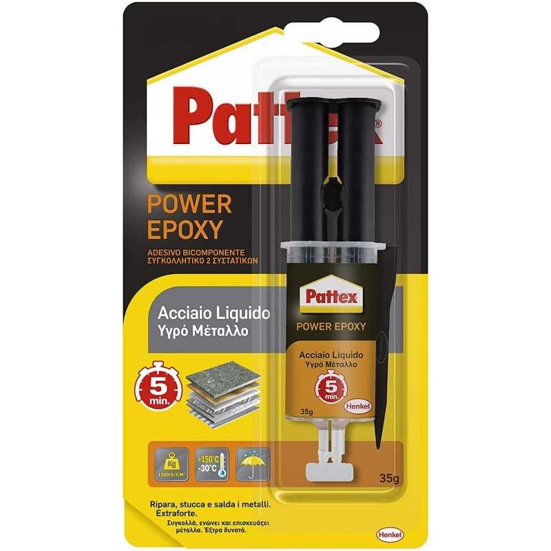 Buy Colla bicomponente Pattex Power Epoxy Acciaio Liquido Mix 35g 