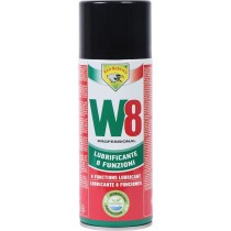 Lubrificante sbloccante ecologico spray W8 400ml con 8 funzioni ECO SERVICE - SBLOCCANTE: Penetra e sblocca rapidamente dadi, v