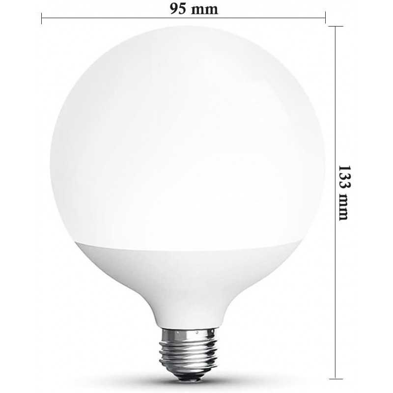 Buy Lampada Led a forma di Globo Ø 95 mm, attacco grande E27, 9,5W - equivalente a 75W, 4000K luce Bianca 