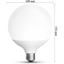 Buy Lampada Led a forma di Globo Ø 120 mm, attacco grande E27, 13,5W - equivalente a 100W, 4000K luce Bianca 