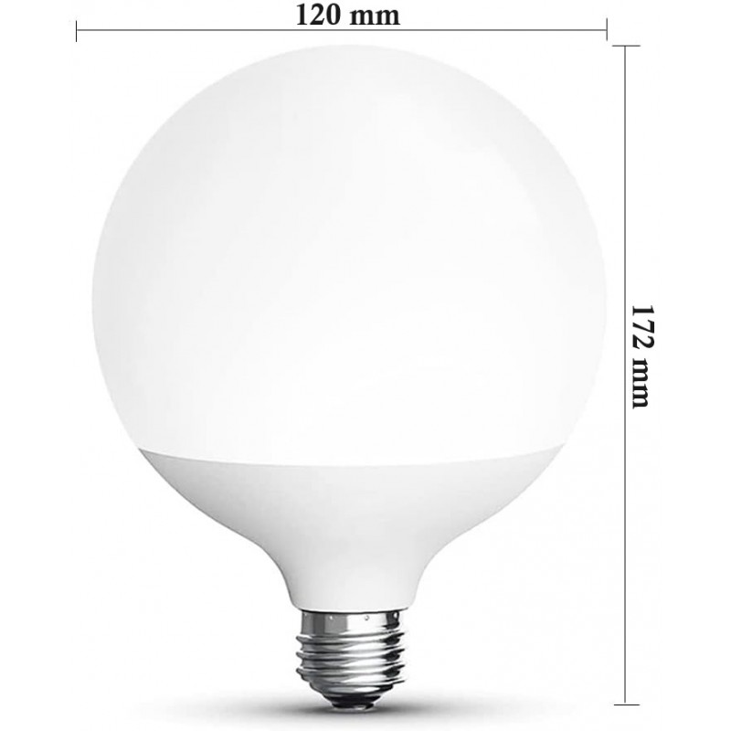Buy Lampada Led a forma di Globo Ø 120 mm, attacco grande E27, 16W - equivalente a 120W, 2700K luce Calda 