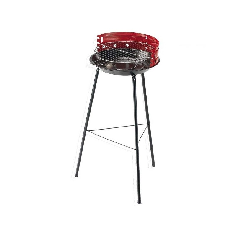 Buy Barbecue a carbone Ompagrill in acciaio smaltato e griglia in acciaio cromato Ø 40 cm regolabile 4 posizioni, altezza 75 cm 