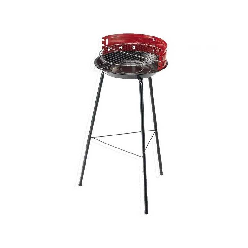 Buy Barbecue a carbone Ompagrill in acciaio smaltato e griglia in acciaio cromato Ø 40 cm regolabile 4 posizioni, altezza 75 cm 