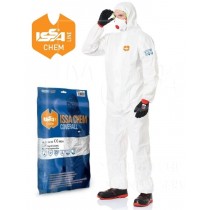 Tuta monouso antiacido III categoria Issa Chem taglia XL ISSA - Tuta monouso di terza categoria con zip ricoperta, per protegge