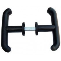 Prefer 0434 coppia maniglie in ABS nero per porta basculante del garage PREFER - Set composto da 1 maniglia interna, 1 maniglia