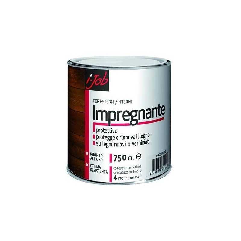 Impregnante protettivo a solvente rinnova e protegge il legno 750 ml NOCE per interni ed esterni - 