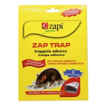 Trappola adesiva per catturare topi di piccola taglia Zap Trap 3 pezzi ZAPI - Trappola adesiva pronta all’uso per ambienti inte