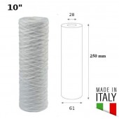 Cartucce in filo polipropilene 10" per la rimozione di sedimenti all’interno dell’acqua potabile BRICOITALIANO - Cartucce ad az