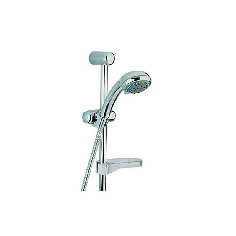 Buy Saliscende doccia cromato Cisal Pegaso altezza 57 cm con tubo e doccetta Easy-Clyn a 3 getti 