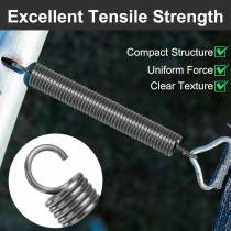 Buy Molla di trazione con doppio gancio in acciaio zincato filo spesso 2,5mm,  diametro esterno 18 mm, lunghezza 110mm 